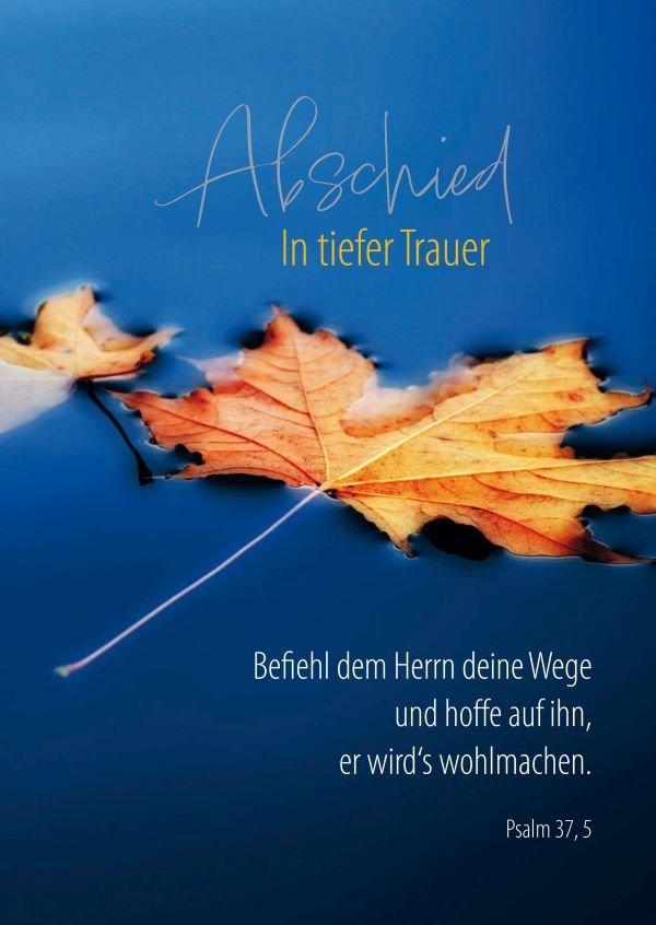Faltkarte Abschied - In tiefer Trauer