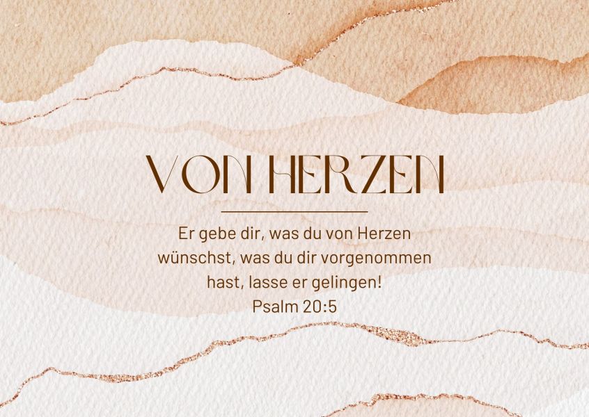 Postkarte Von Herzen