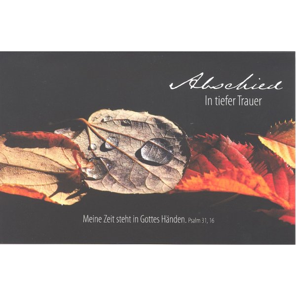 Faltkarte Abschied