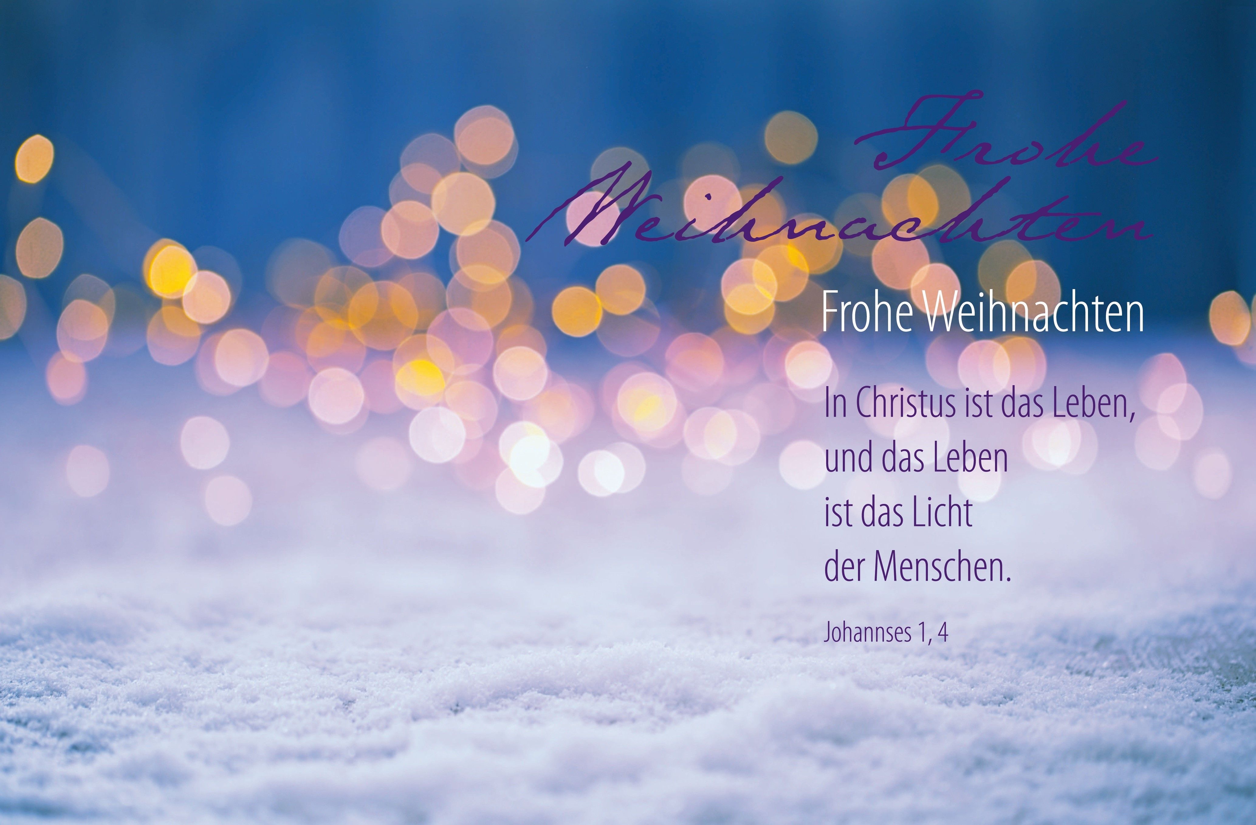 Faltkarte Frohe Weihnachten Joh. 1,4