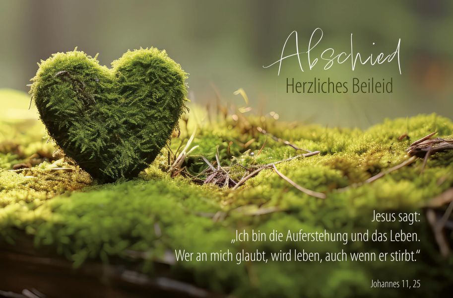 Faltkarte Abschied - Herzliches Beileid