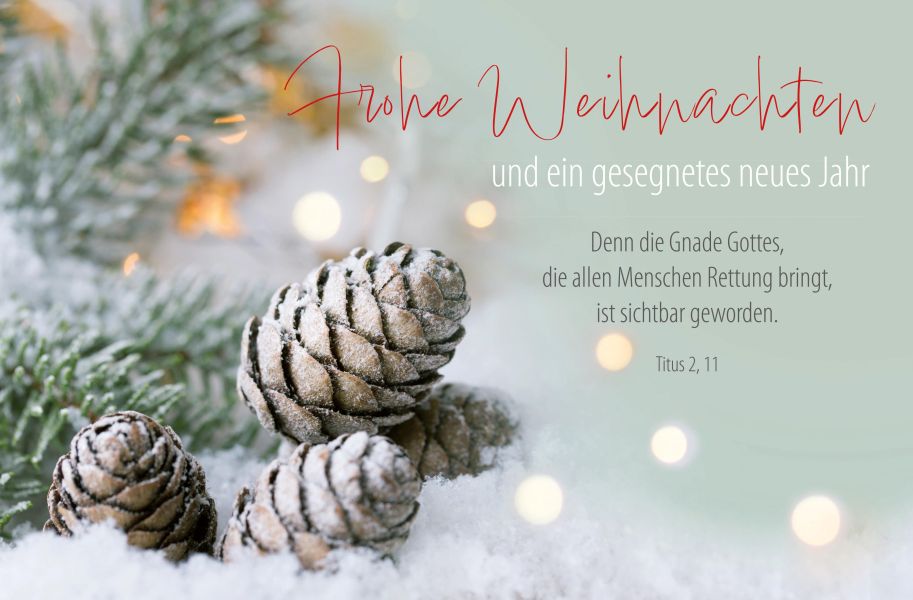 Faltkarte Frohe Weihnachten - Titus 2,11