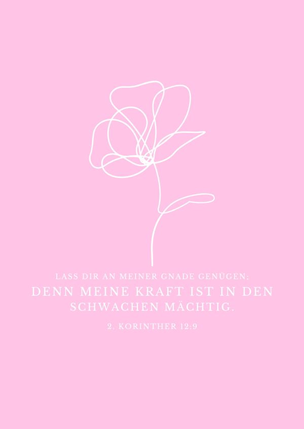 Postkarte One Line - Blume