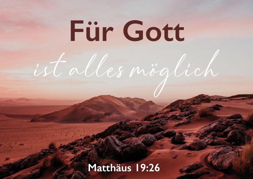 Postkarte Gott ist alles möglich