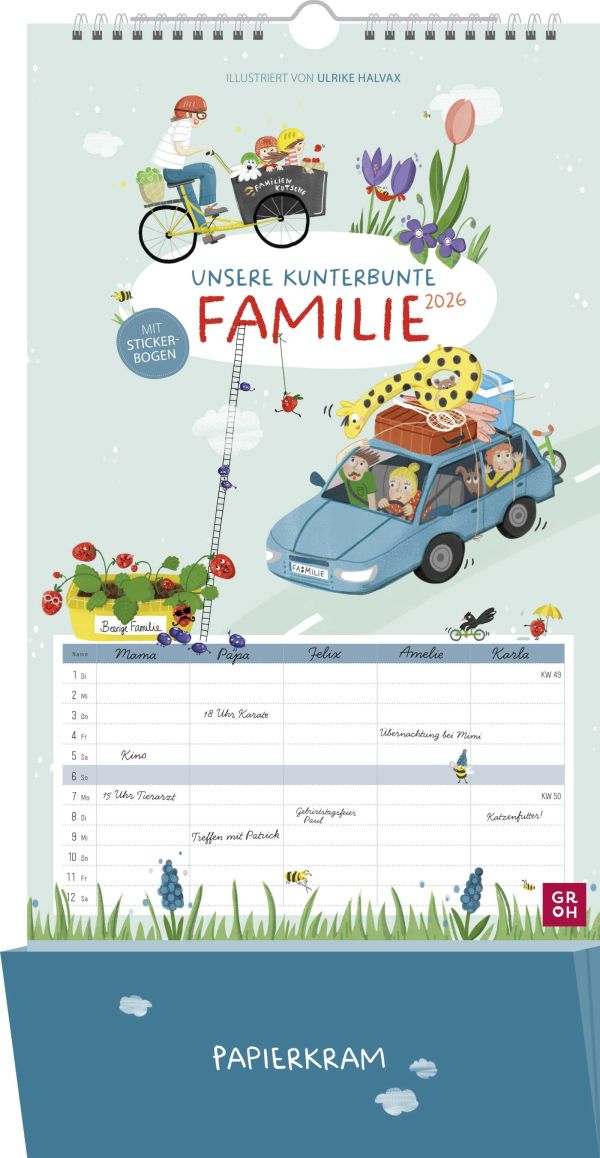 Unsere kunterbunte Familie 2026 - Familienplaner