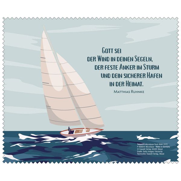 Mikrofasertuch Gott sei der Wind in deinen Segeln