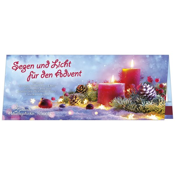 Streichholz-Adventskalender Segen und Licht