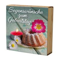 Teelichthalter: Segenswünsche zum Geburtstag