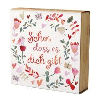 Teelichthalter: Schön, dass es dich gibt