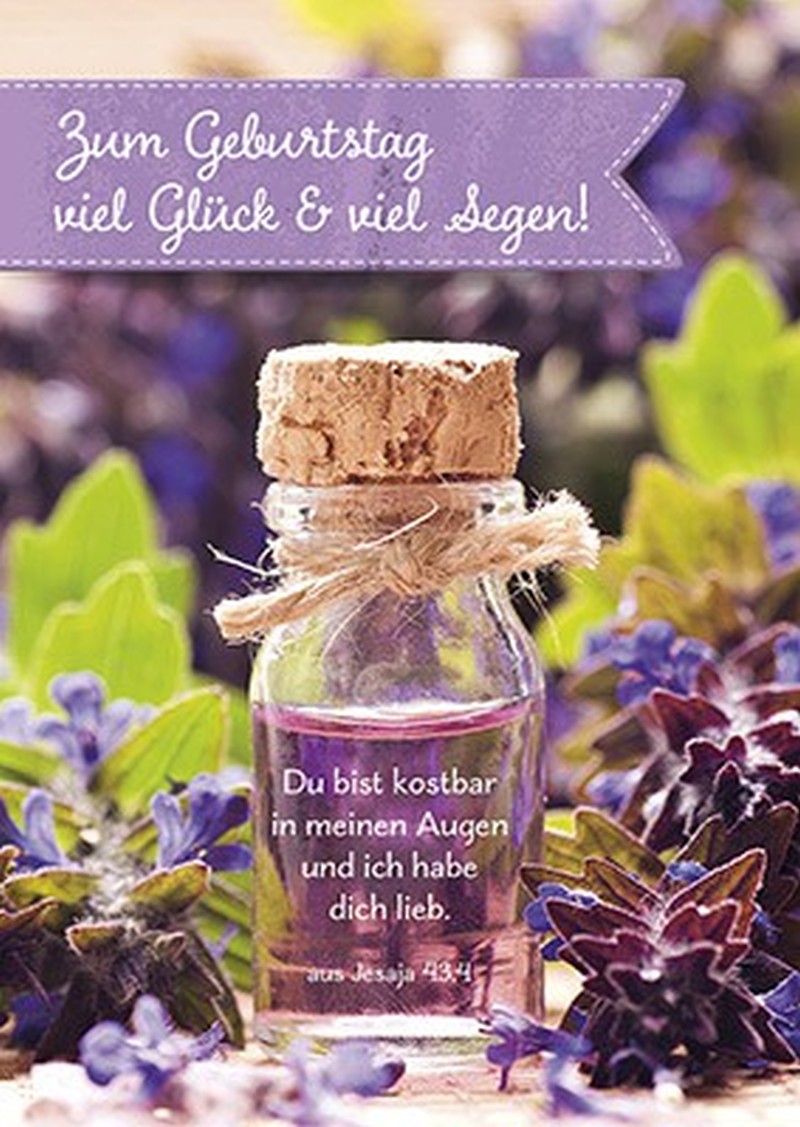 Postkarten: Zum Geburtstag viel Glück, 4 Stück