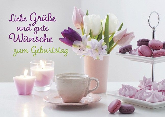 Postkarten: Liebe Grüße und gute Wünsche, 4 Stück