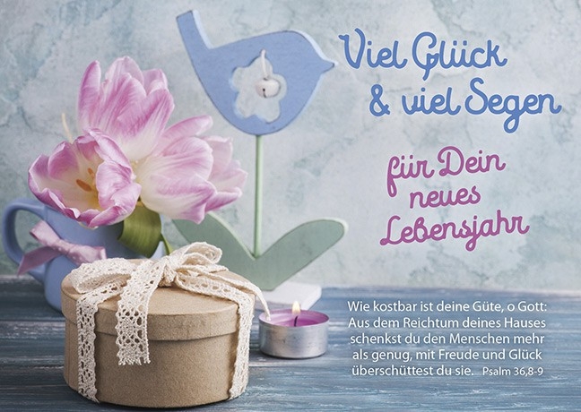 Postkarten: Viel Glück & viel Segen, 4 Stück