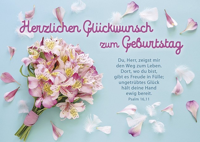 Postkarten: Herzlichen Glückwunsch, 4 Stück
