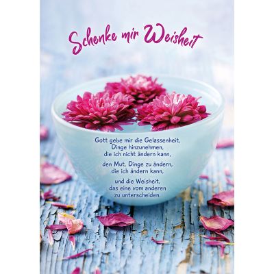 Postkarten: Gott gebe mir die Gelassenheit, 4 Stück
