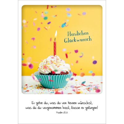 Postkarten: Herzlichen Glückwunsch - Polaroid-Stil, 4 Stück