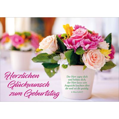 Postkarten: Herzlichen Glückwunsch zum Geburtstag, 4 Stück