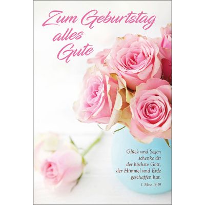 Postkarten: Zum Geburtstag alles Gute 4 Stück