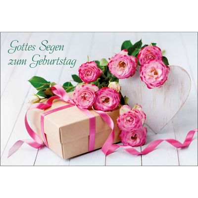 Postkarten: Gottes Segen zum Geburtstag 4 Stück