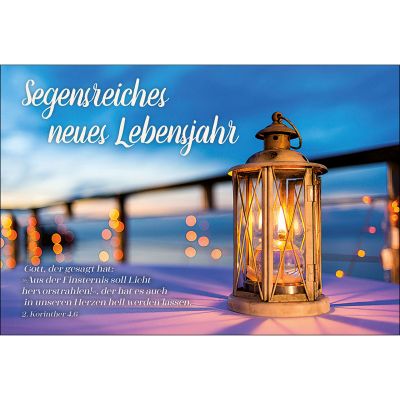 Postkarten: Segensreiches neues Lebensjahr 4 Stück