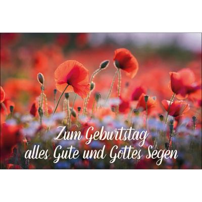 Postkarten: Zum Geburtstag alles Gute 4 Stück
