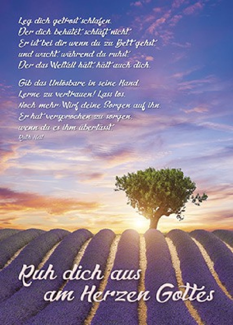 Postkarten: Ruh dich aus am Herzen Gottes, 4 Stück