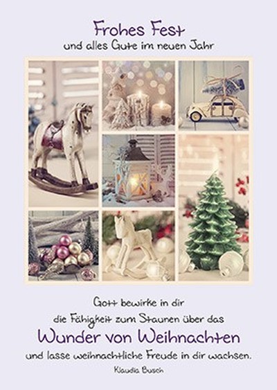 Postkarten: Frohes Fest, 4 Stück