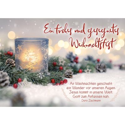 Postkarten: Ein frohes und gesegnetes Weihnachtsfest, 4 Stück