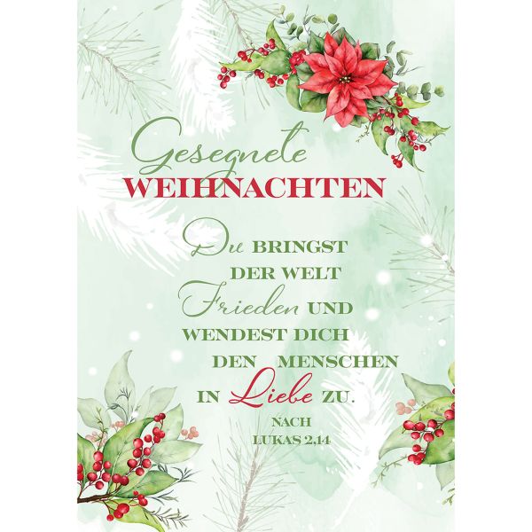 Postkarten: Gesegnete Weihnachten, 4 Stück
