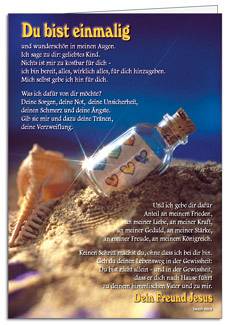 Faltkarte: Du bist einmalig - Neutral