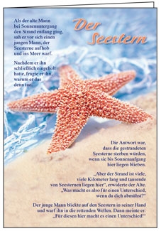 Faltkarte: Der Seestern - neutral