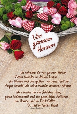 Faltkarte: Von ganzem Herzen- neutral