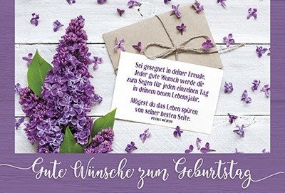 Faltkarte: Sei gesegnet in deiner Freude - Geburtstag