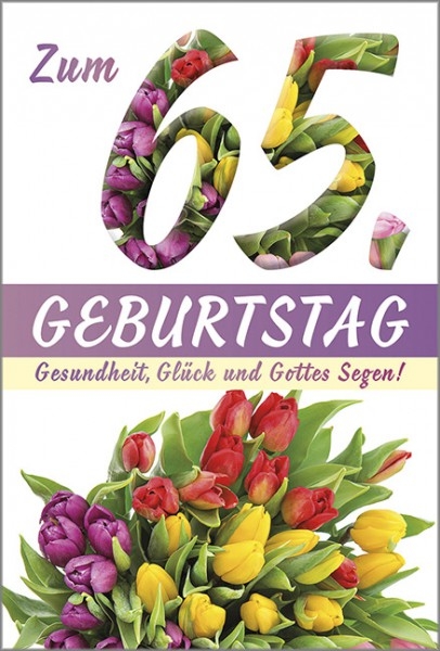 Faltkarte: Zum 65. Geburtstag