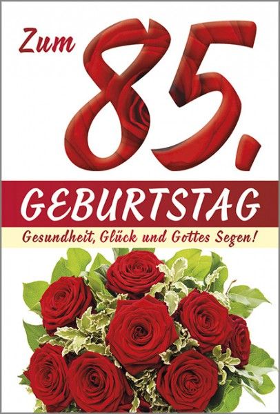 Faltkarte: Zum 85. Geburtstag