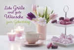 Faltkarte: Liebe Grüße - Geburtstag