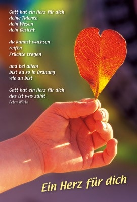 Faltkarte: Gott hat ein Herz für dich - Geburtstag