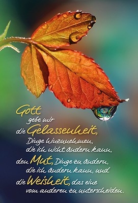Faltkarte: Gott gebe mir die Gelassenheit - Geburtstag