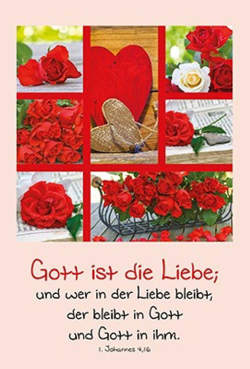 Faltkarte: Gott ist die Liebe - Geburtstag