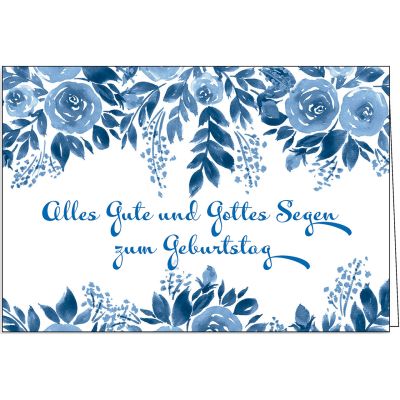 Faltkarte: Alles Gute und Gottes Segen zum Geburtstag