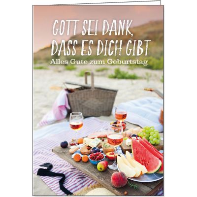 Faltkarte: Gott sei Dank, dass es dich gibt - Geburtstag