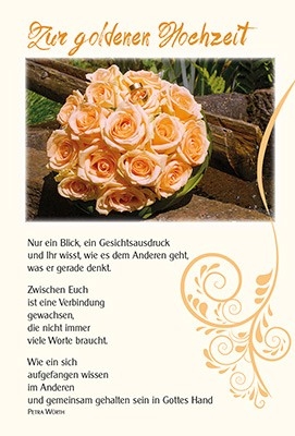 Faltkarte: Nur ein Blick - Goldene Hochzeit