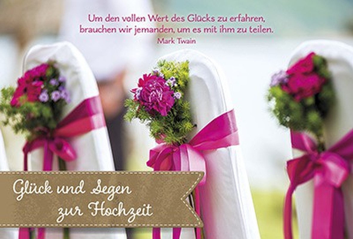 Faltkarte: Glück und Segen zur Hochzeit