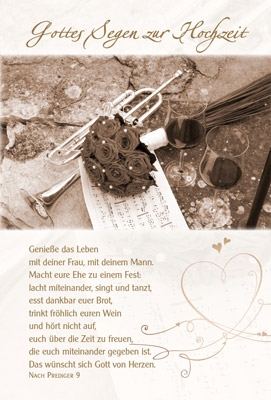 Faltkarte: Gottes Segen zur Hochzeit - Hochzeit