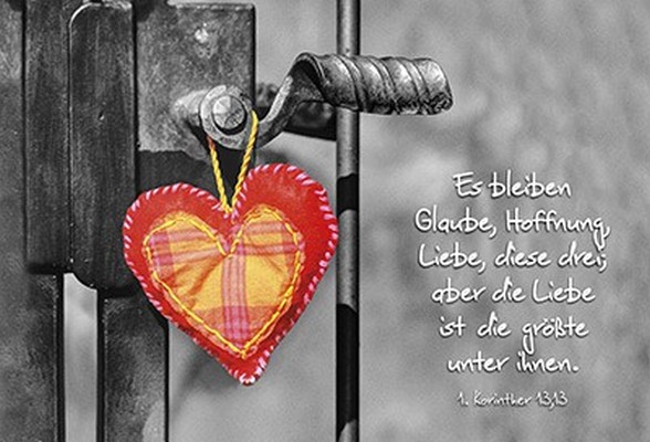 Faltkarte: Es bleiben Glaube, Hoffnung, Liebe - Hochzeit