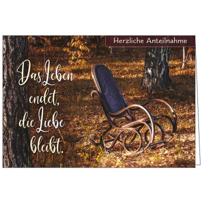 Faltkarte: Das Leben endet, die Liebe bleibt. - Trauer