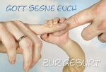 Faltkarte: Gott segne Euch - Geburt