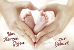Faltkarte: Von Herzen Segen zur Geburt