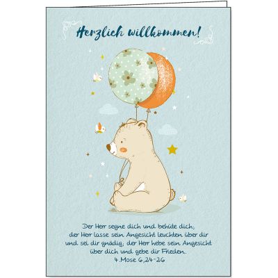 Faltkarte: Herzlich willkommen! - Geburt