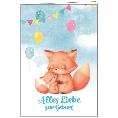 Faltkarte: Alles Liebe zur Geburt