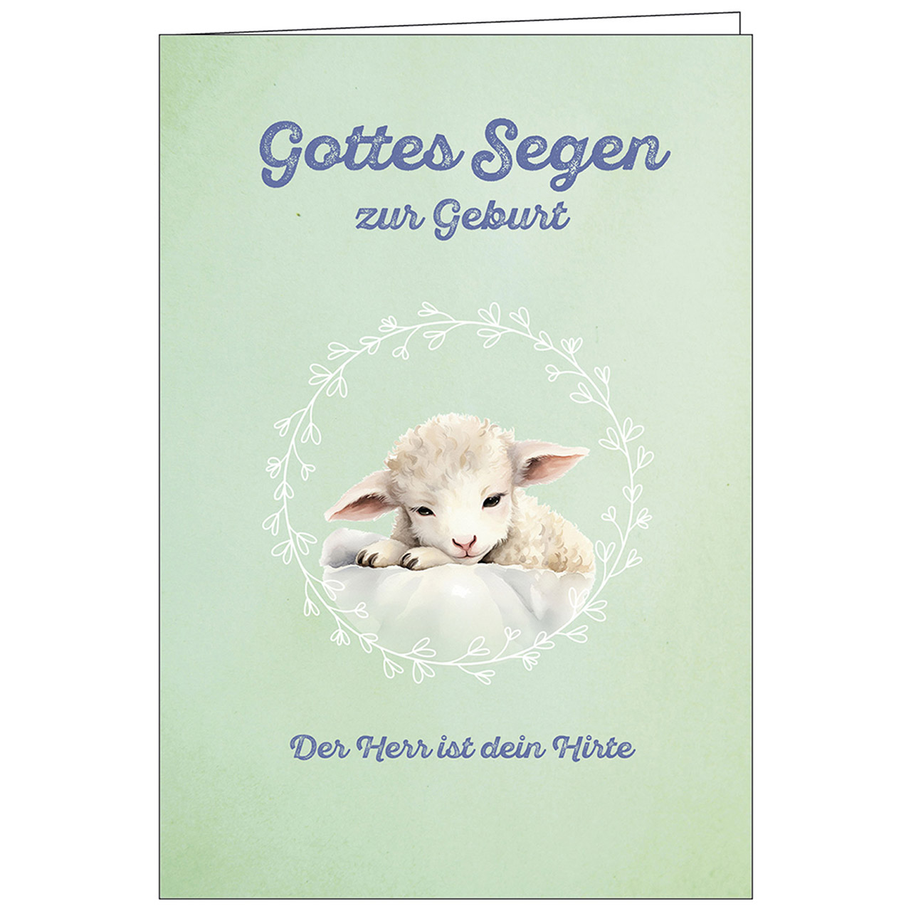 Faltkarte Gottes Segen zur Geburt, der Herr ist dein Hirte
